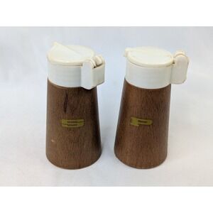 Nasco Wood Salt Pepper Shaker Set 3.25 Inch